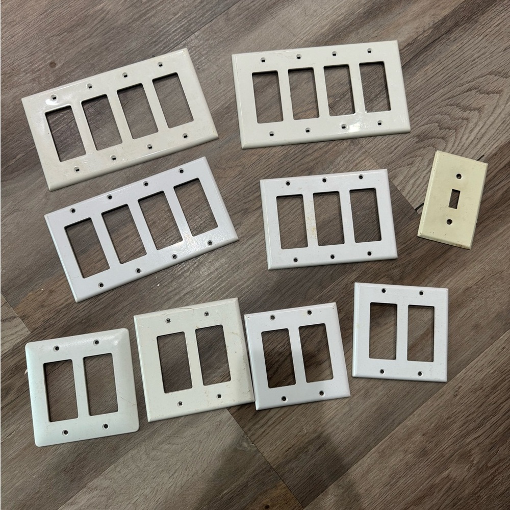 Collection of used wall plate switch plate covers